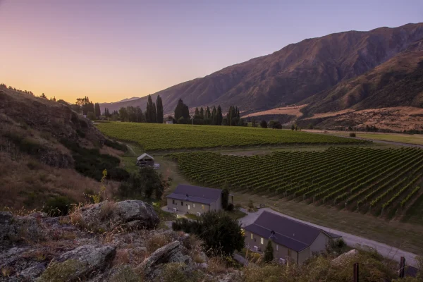 twilight view of mountains and valleys in new zealand
