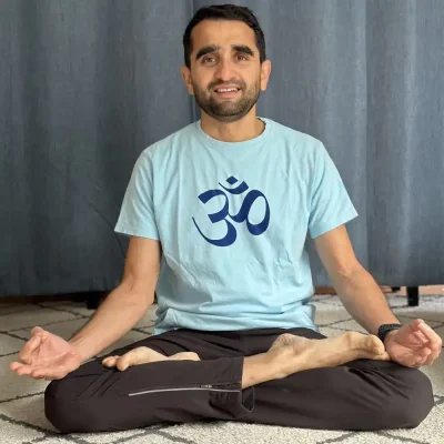 Prasad in lotus pose