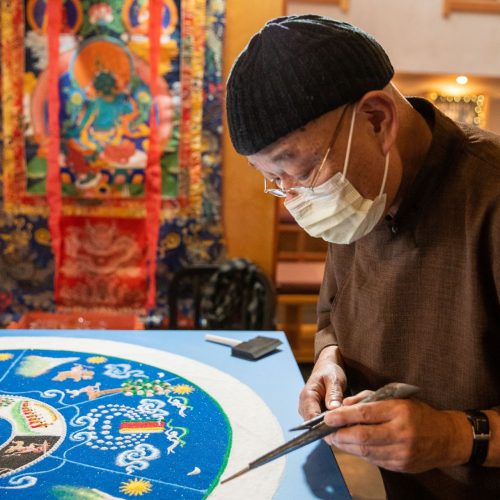 A Tibetan Sand Mandala workshop led by Losang Samten from July 27 30, 2024, from 9:30am to 4:30pm PST