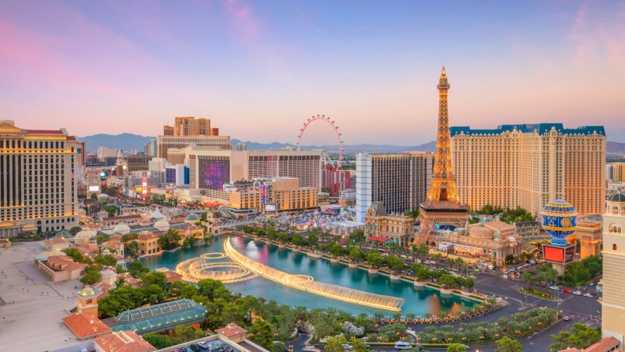 cityscape of Las Vegas from top view in Nevada, USA