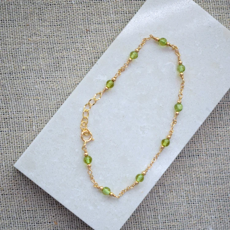 peridot bracelet